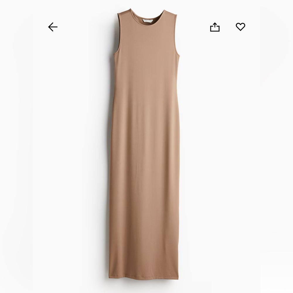 H&M Sleeveless Nude Maxi Dress